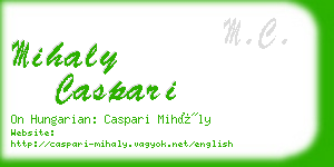mihaly caspari business card
